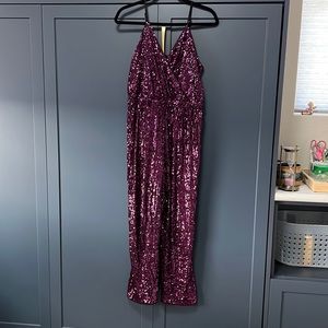 Express Purple Sequin Romper